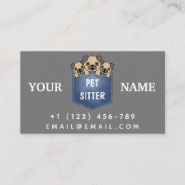Tarjeta De Visita Mascota Sitter Animal Care Service Cute Dogs Moder