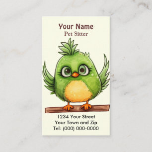 Tarjeta De Visita Mascota sitter Cat compañero