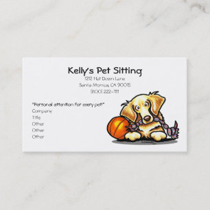 Tarjeta De Visita Mascota Sitter Golden Retriever Simple