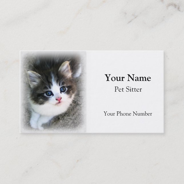 Tarjeta De Visita Mascota Sitting (Anverso)