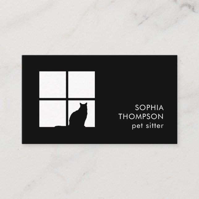 Tarjeta De Visita Mascota Sitting | Groomer Services Unique Modern B (Anverso)