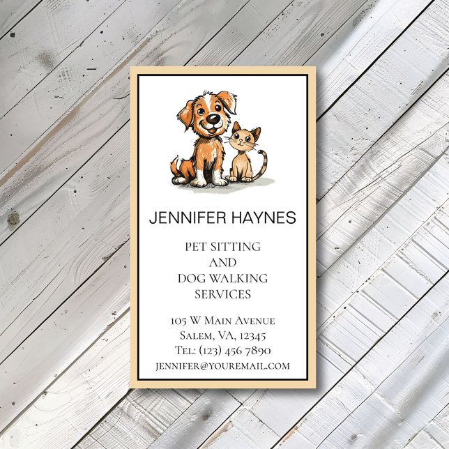 Tarjeta De Visita Mascota Sitting Petsit Dog Walking Services (Subido por el creador)