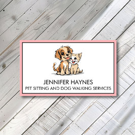 Tarjeta De Visita Mascota Sitting Petsit Dog Walking Services