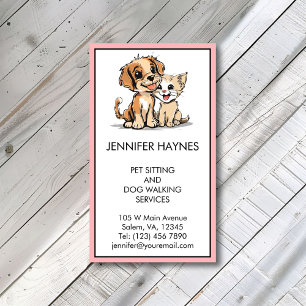 Tarjeta De Visita Mascota Sitting Petsit Dog Walking Services