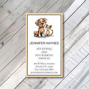 Tarjeta De Visita Mascota Sitting Petsit Dog Walking Services