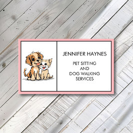 Tarjeta De Visita Mascota Sitting Petsit Dog Walking Services