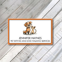 Tarjeta De Visita Mascota Sitting Petsit Dog Walking Services