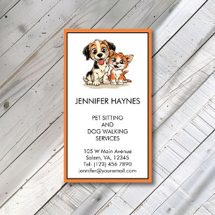 Tarjeta De Visita Mascota Sitting Petsit Dog Walking Services