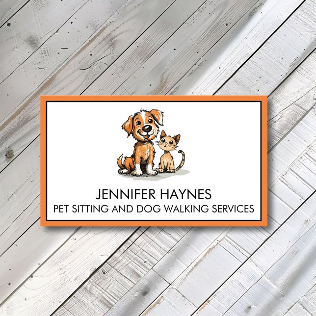Tarjeta De Visita Mascota Sitting Petsit Dog Walking Services (Subido por el creador)