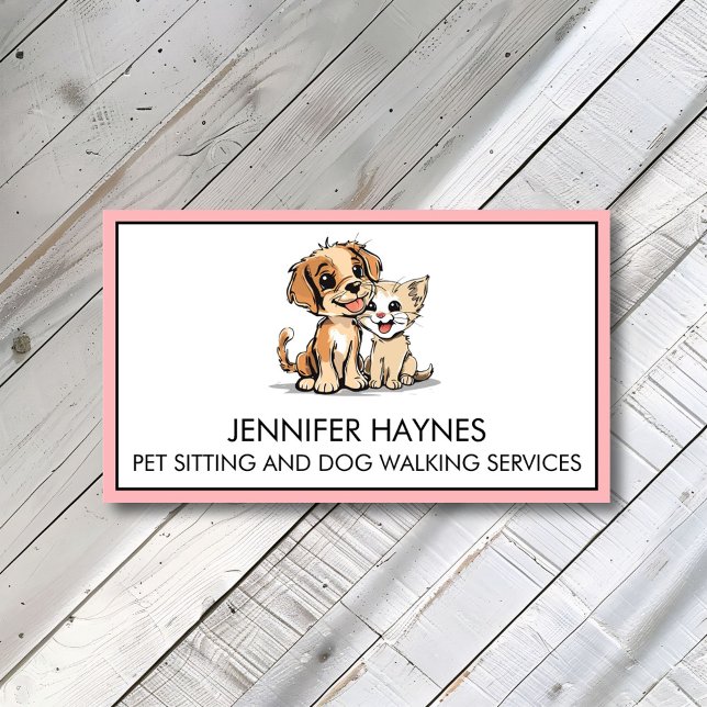 Tarjeta De Visita Mascota Sitting Petsit Dog Walking Services (Subido por el creador)