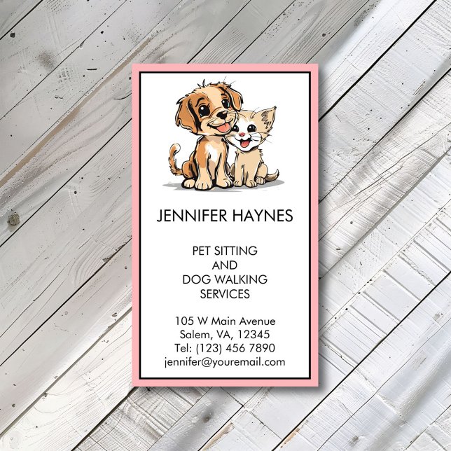 Tarjeta De Visita Mascota Sitting Petsit Dog Walking Services (Subido por el creador)