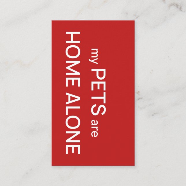 Tarjeta De Visita Mascotas de emergencia (Anverso)