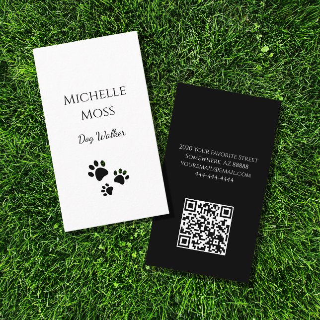 Tarjeta De Visita Mascotas pintar impresiones QR código Caminante de (Subido por el creador)