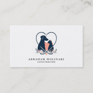 Tarjeta De Visita Mascotas Stethoscope Logotipo Nombramiento veterin
