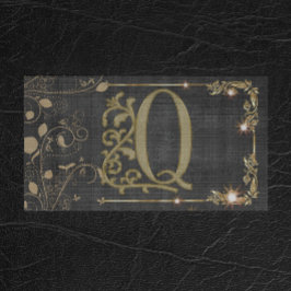 Tarjeta De Visita Masculina Profesional Monograma Moderno Única