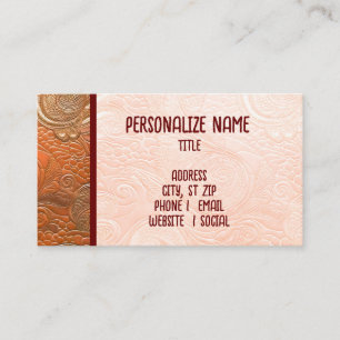 Tarjeta de visita Masculine Faux de cuero