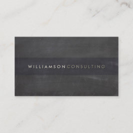 Tarjeta De Visita MASCULINE GRUNGE sencillo de pizarra rústica