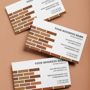 Tarjeta De Visita Mason Construction Bricklayer