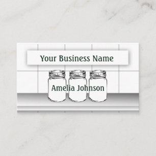 Tarjeta De Visita Mason Jar Personalizado su artículo moderno