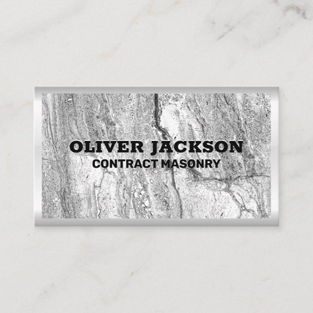 Tarjeta De Visita Masonería | Estructura | Material de construcción (Anverso)