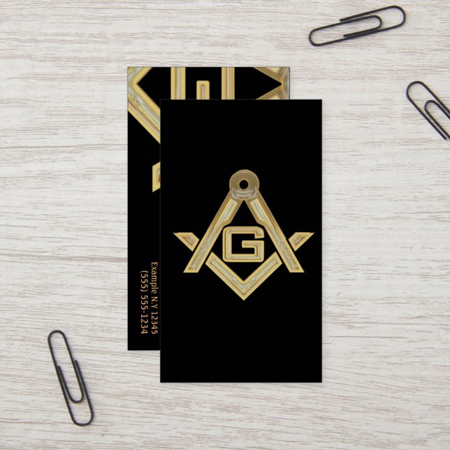Tarjeta De Visita Masonic Golden Rush (Anverso/Reverso In Situ)