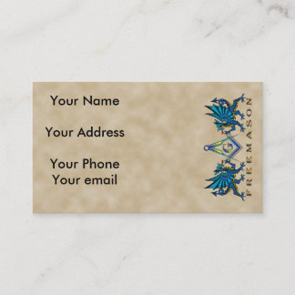 Tarjeta de visita masónica de los dragones