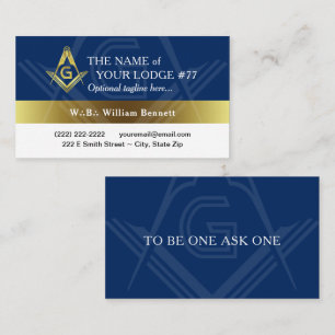 Tarjeta de visita masónica Personalizado Masonic 