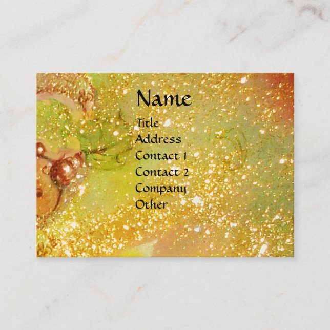 Tarjeta De Visita MASQUERADE ,Danza ,Música, rojo azul amarillo,rosa (Anverso)