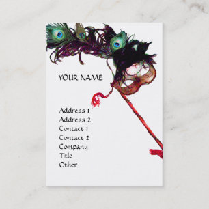 Tarjeta De Visita MASQUERADE FIESTA eggshell
