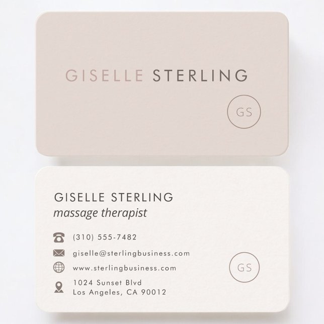 Tarjeta De Visita Massage Therapist Feminine Professional (Subido por el creador)