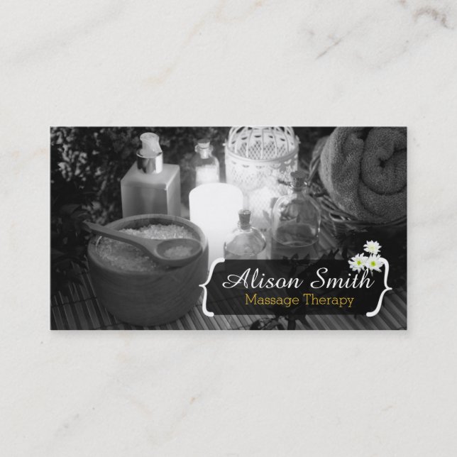 Tarjeta De Visita Massage Therapy / Spa / Health (Anverso)