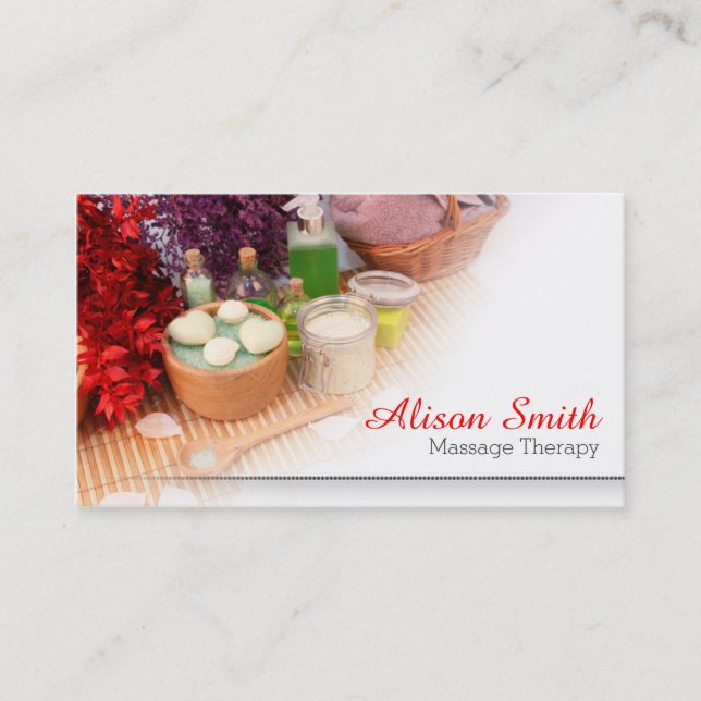 Tarjeta De Visita Massage Therapy / Spa / Health (Anverso)