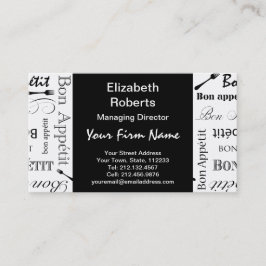 Tarjeta De Visita Master Chef Bon Appetit Food Lover