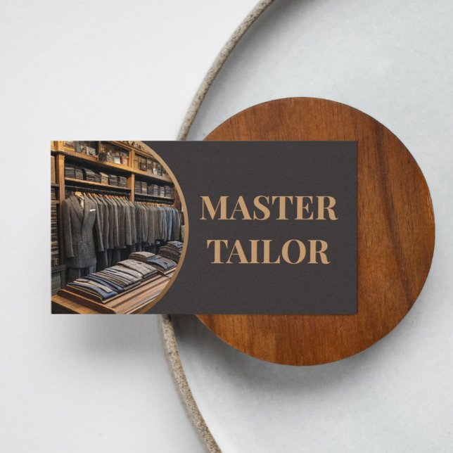 Tarjeta De Visita Master Tailor Classic & Retro Suite Boutique (Perfect for business)