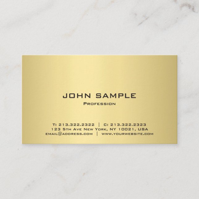 Tarjeta De Visita Mate elegante moderno profesional del negro y del (Anverso)
