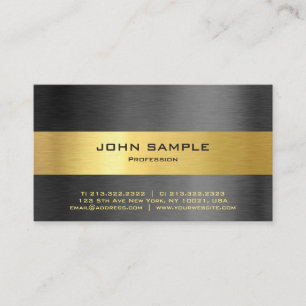 Tarjeta De Visita Mate moderno profesional elegante del negro y del