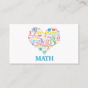 Tarjeta De Visita Matemáticas del Corazón