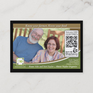 Tarjeta De Visita Materia orgánica Shelftalker detectable de Naylor