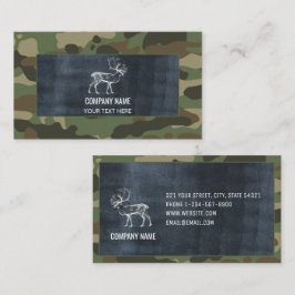 Tarjeta De Visita Material de campo para el ejército de camuflaje ve