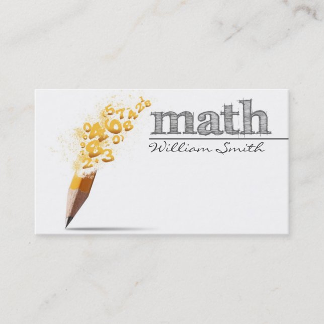 Tarjeta De Visita Math Teacher Business card (Anverso)