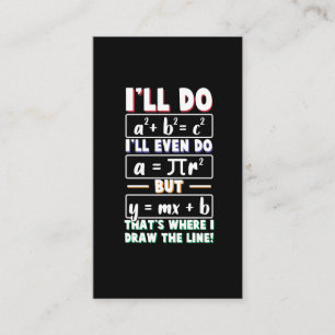 Tarjeta De Visita Math Teacher geek matemáticas Nerd Formula pi Day
