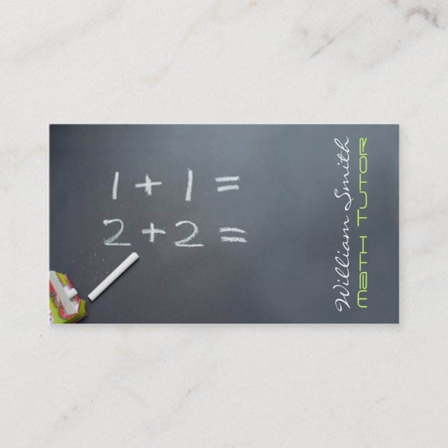 Tarjeta De Visita Math tutor (Anverso)