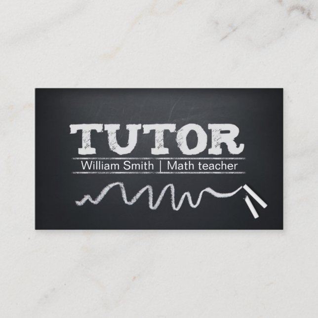 Tarjeta De Visita Math Tutor / Any Tutor (Anverso)