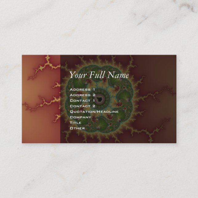 Tarjeta De Visita Matilda21a - Arte fractal (Anverso)