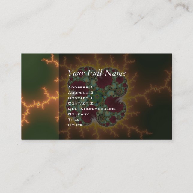 Tarjeta De Visita Matilda 17 - Arte fractal (Anverso)