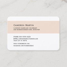 Tarjeta De Visita Matrimonio Celebrante simple floral