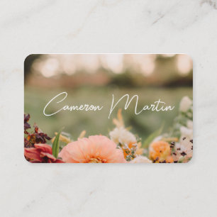 Tarjeta De Visita Matrimonio Celebrante simple floral