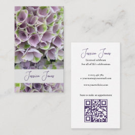 Tarjeta De Visita Matrimonios celebrantes de la flor malva simple