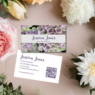 Tarjeta De Visita Matrimonios celebrantes de la flor malva simple