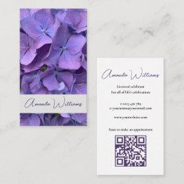 Tarjeta De Visita Matrimonios celebrantes de la flor malva simple